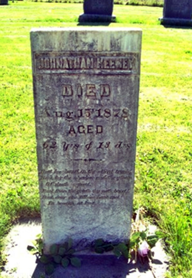 Captain Jonathan Keeney's Gravestone